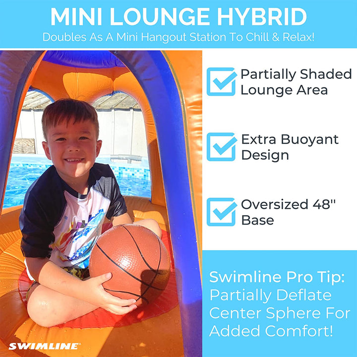 Swimline 36x48 Inflatable Floating Basketball Hoop Giant Shootball Fun Pool - VMInnovations
