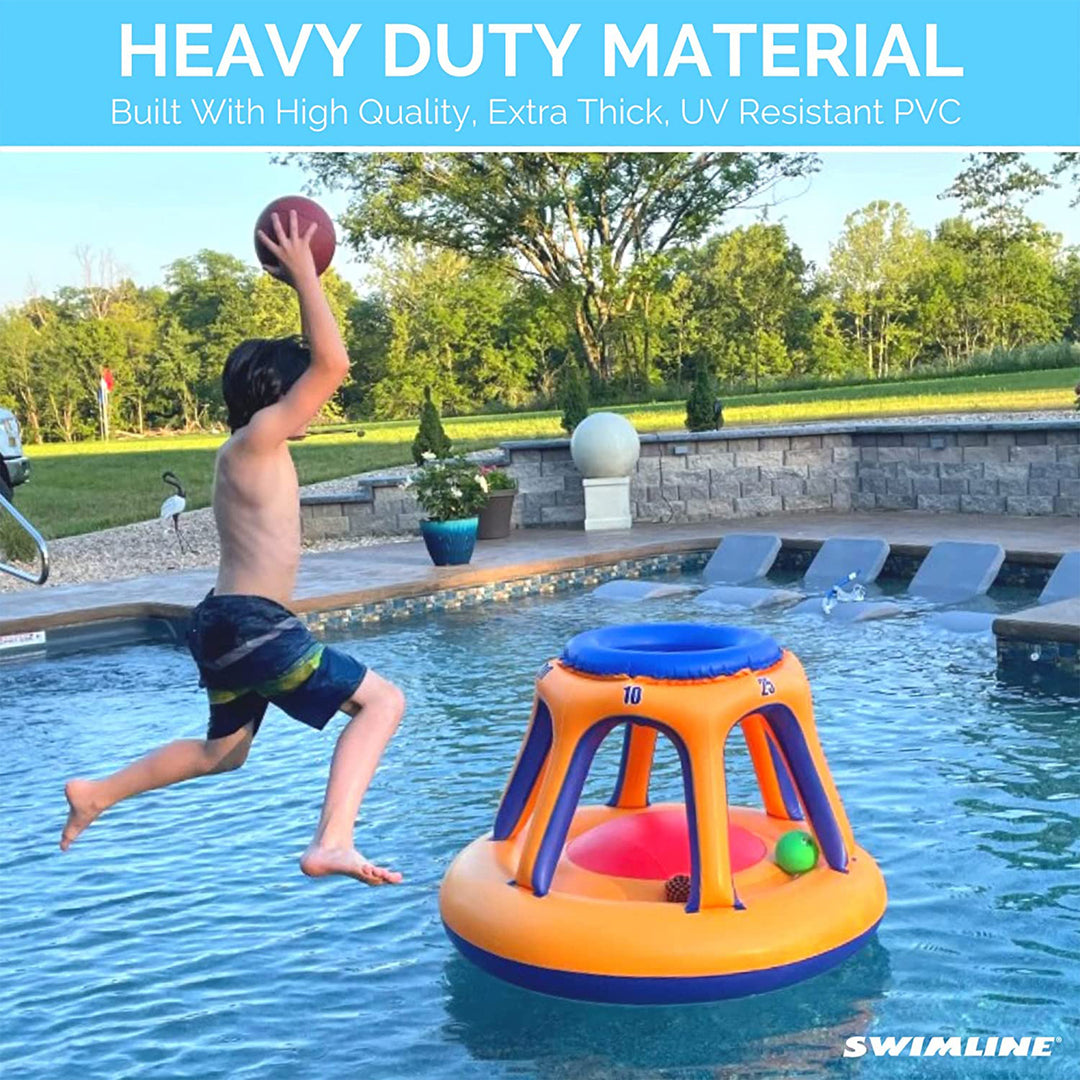 Swimline 36x48 Inflatable Floating Basketball Hoop Giant Shootball Fun Pool - VMInnovations
