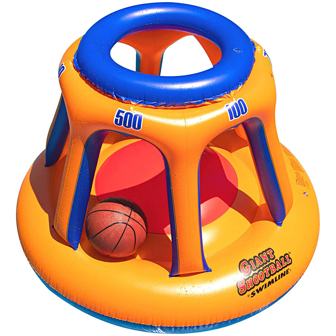 Swimline 36x48 Inflatable Floating Basketball Hoop Giant Shootball Fun Pool - VMInnovations
