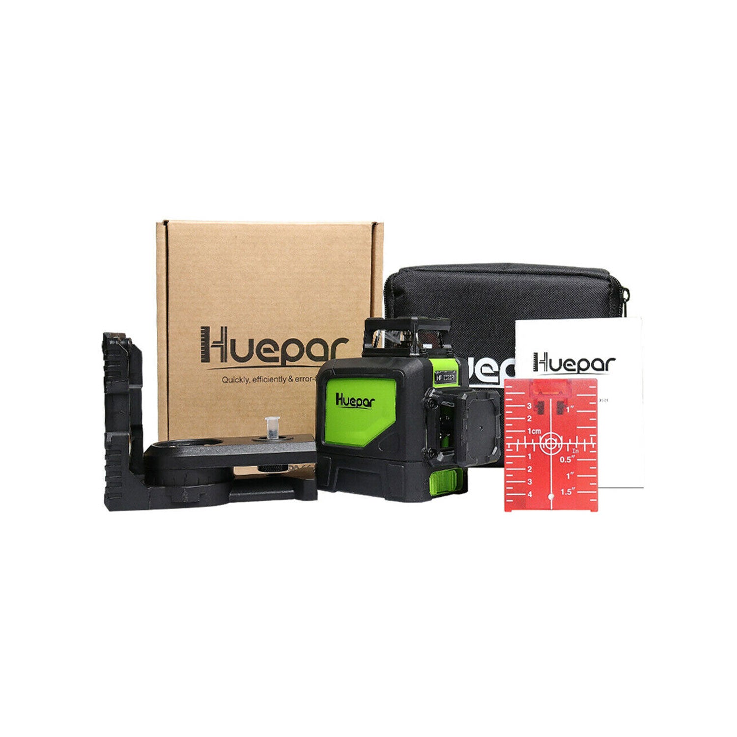 Huepar 360 Degree Cross Line Self Leveling Red Laser Level (Open Box)