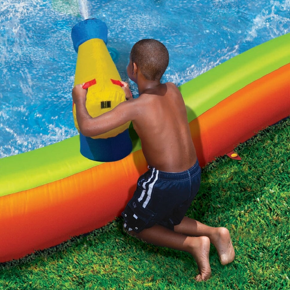 Banzai Big Blast Kids Inflatable Outdoor Water Park Playground and Water Slide