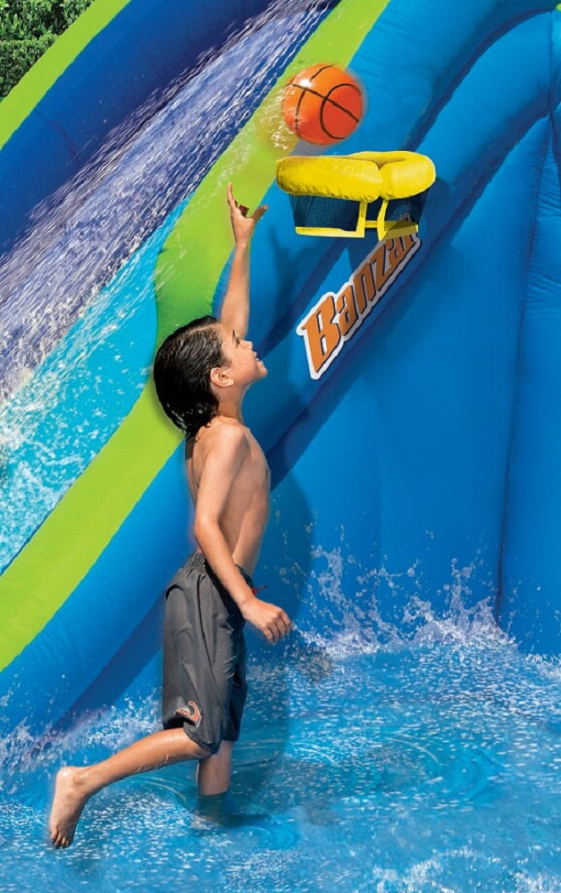 Banzai Big Blast Kids Inflatable Outdoor Water Park Playground and Water Slide