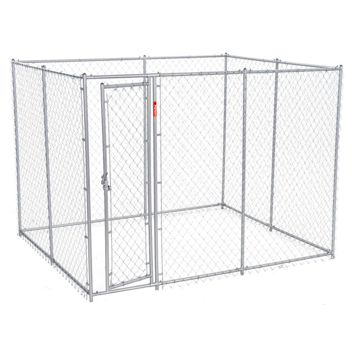 Lucky Dog 10 x 10 Ft. Outdoor Chain Link Dog Kennel Enclosure w/ Door (Open Box) - VMInnovations