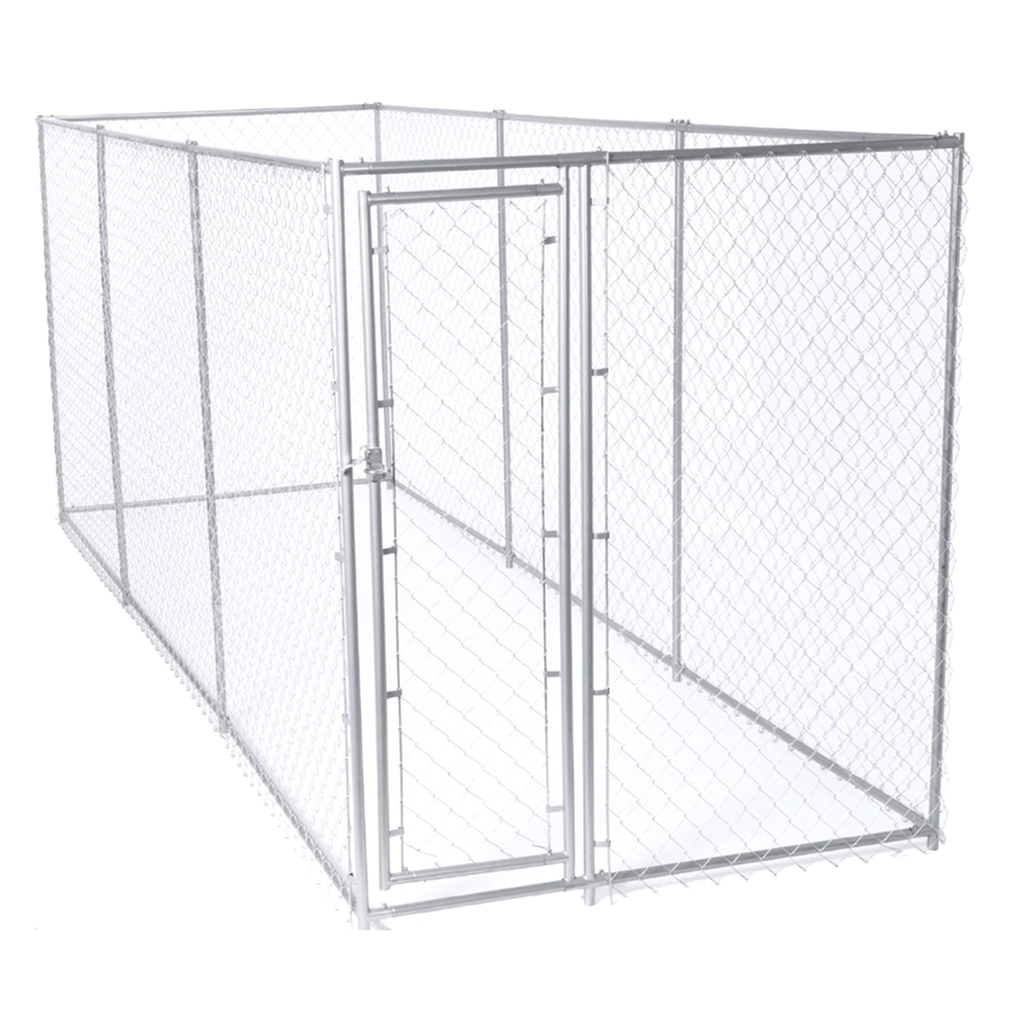 Lucky Dog 10x10 Heavy Duty Chain Link Dog Kennel Enclosure w/ Door (For Parts) - VMInnovations