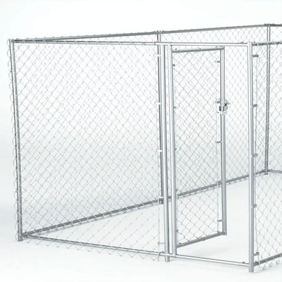 Lucky Dog Adjustable 10' x 10' x 6' Heavy Duty Chain Link Dog Kennel Enclosure