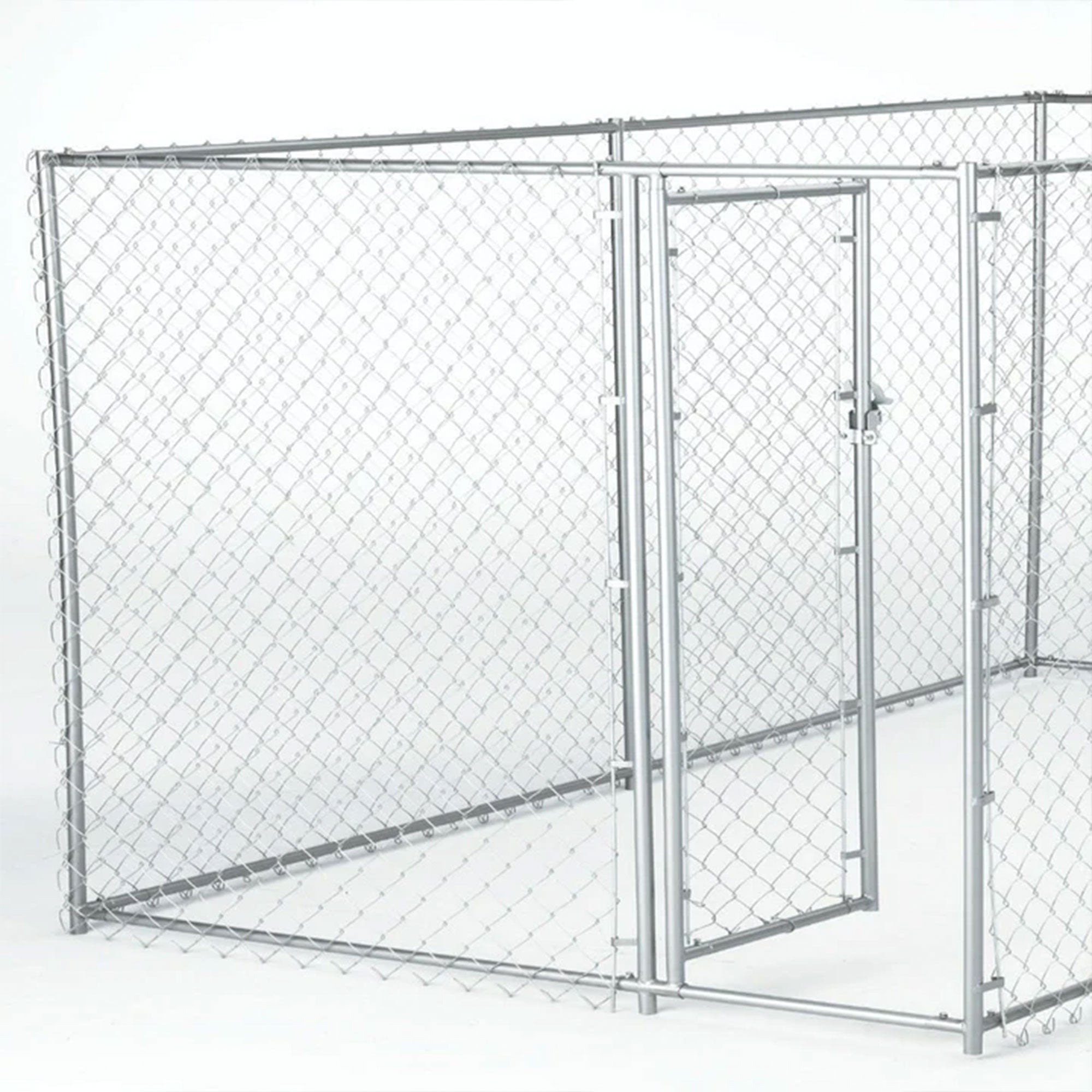 Lucky Dog 10x10 Heavy Duty Chain Link Dog Kennel Enclosure w/ Door (For Parts) - VMInnovations