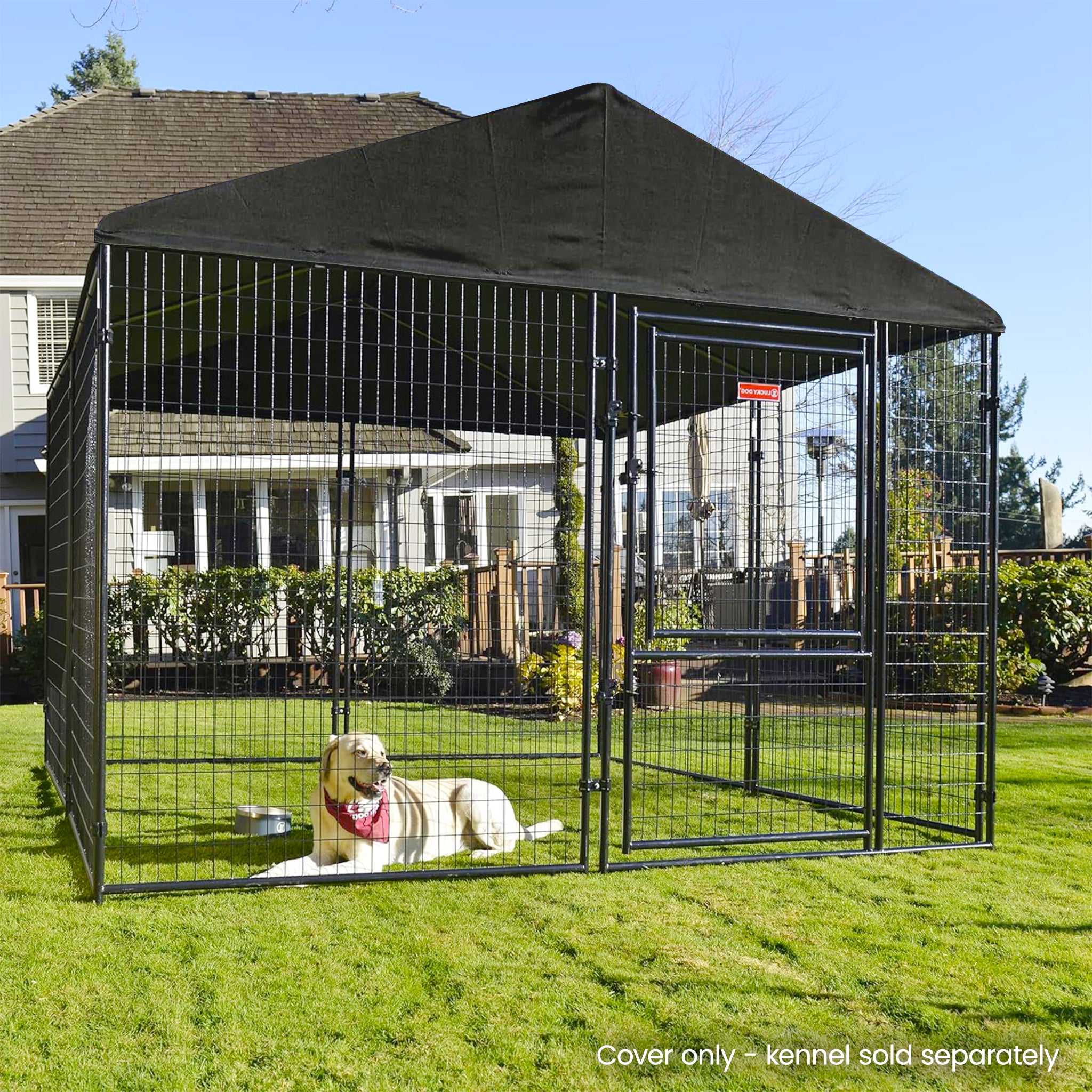 WeatherGuard 10' x 10' Dog Run Kennel Enclosure Waterproof Roof Cover (Used) - VMInnovations