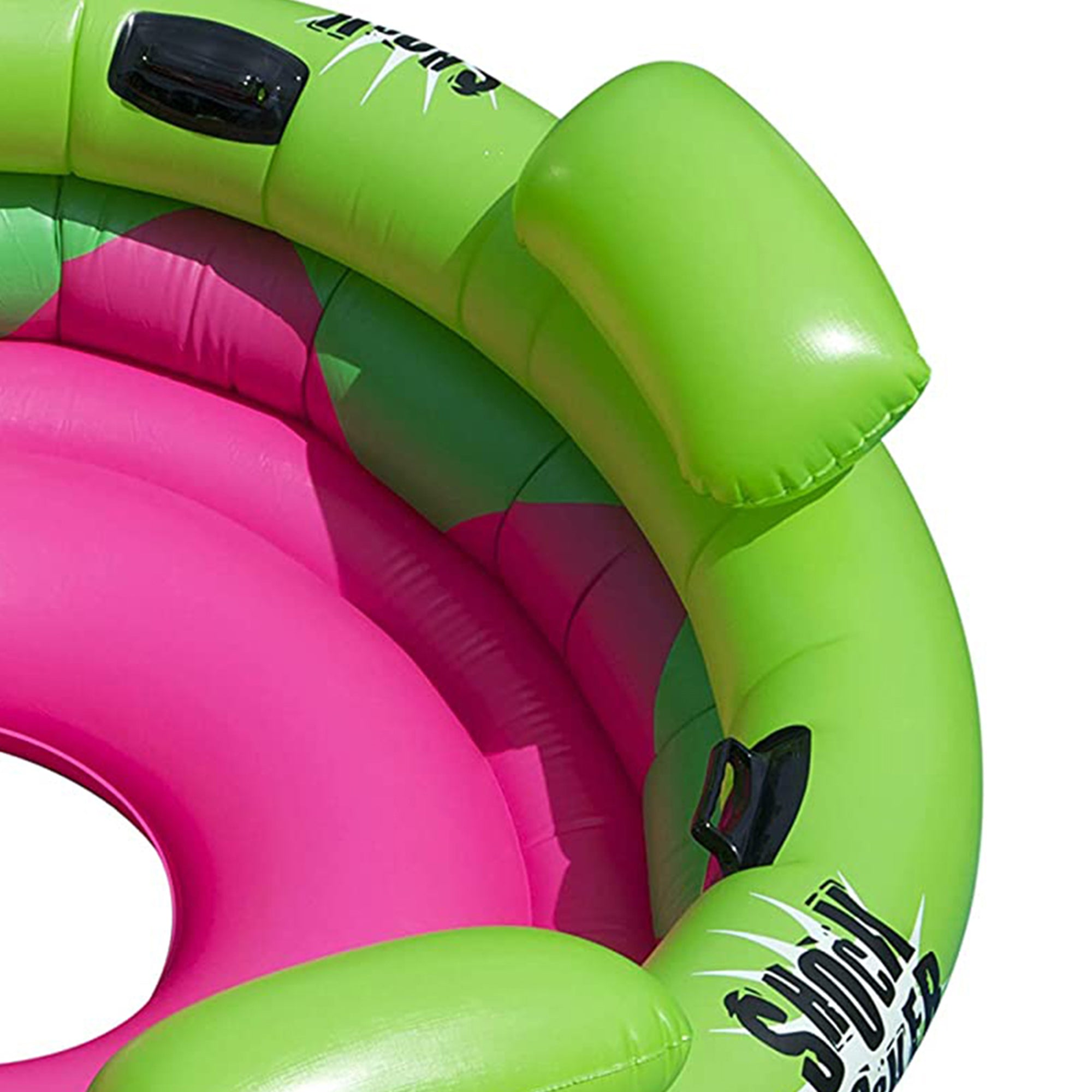 Swimline Shock Rocker 4-Person 72" Inflatable Float Island for Pool, Lake, Green - VMInnovations
