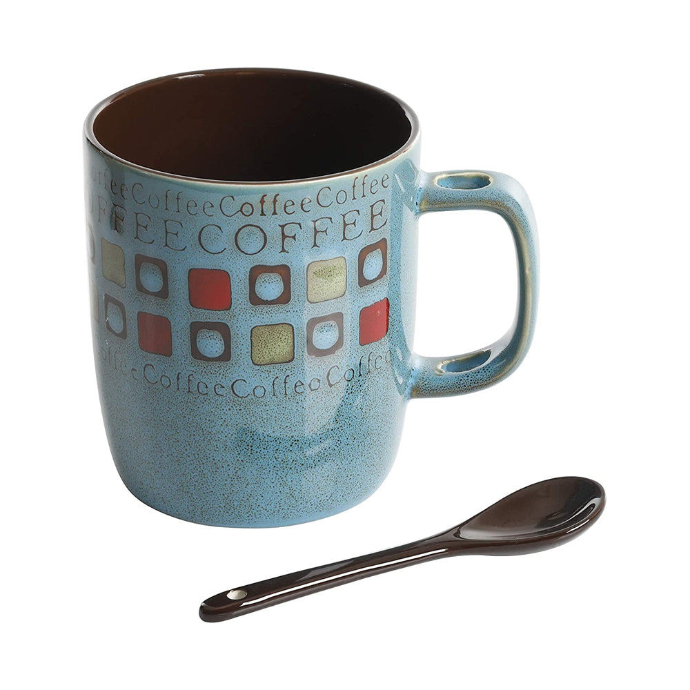 Gibson Mr. Coffee Cafe Americano 4 Person 8pc 13 oz Mug Set w/Spoons (Open Box) - VMInnovations