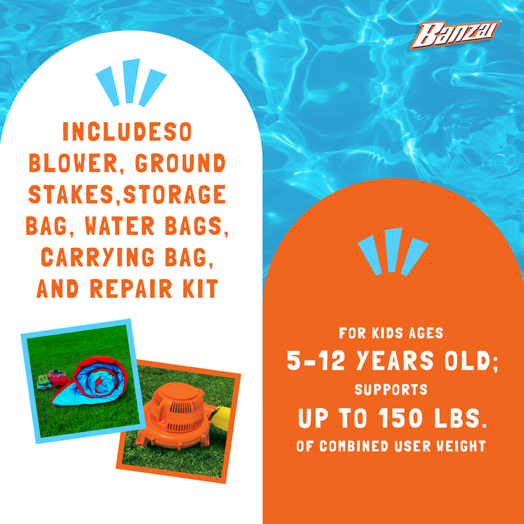 Banzai Slide N Soak Splash Park Inflatable Kids Water Park Play Center (Used) - VMInnovations