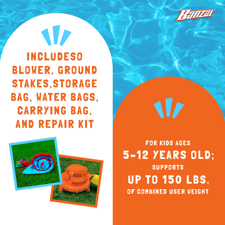 Banzai Slide N Soak Splash Park Inflatable Kids Water Park Play Center (Used) - VMInnovations