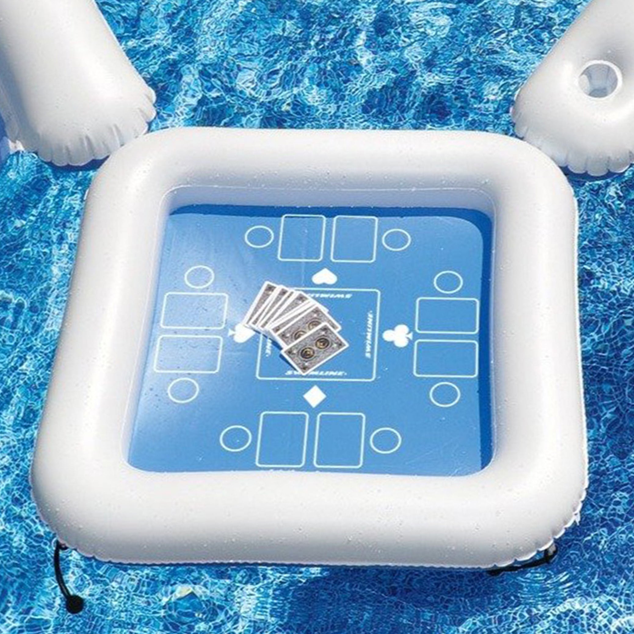 Swimline Inflatable Game Station Pool Set w/ Waterproof Playing Cards (Open Box) - VMInnovations