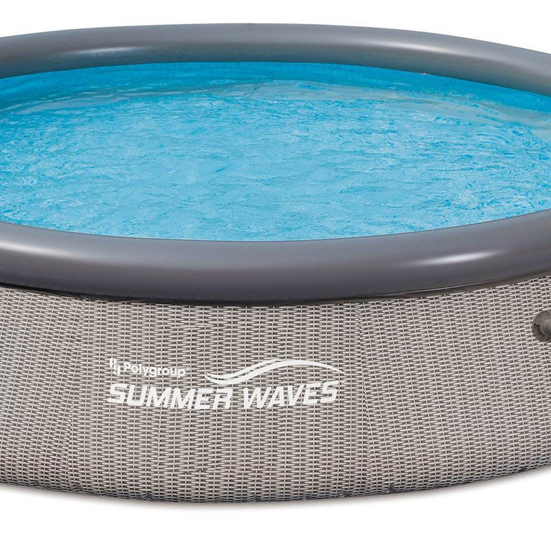 Summer Waves Quick Set 12’ x 36” Inflatable Above Ground Swimming Pool with Pump