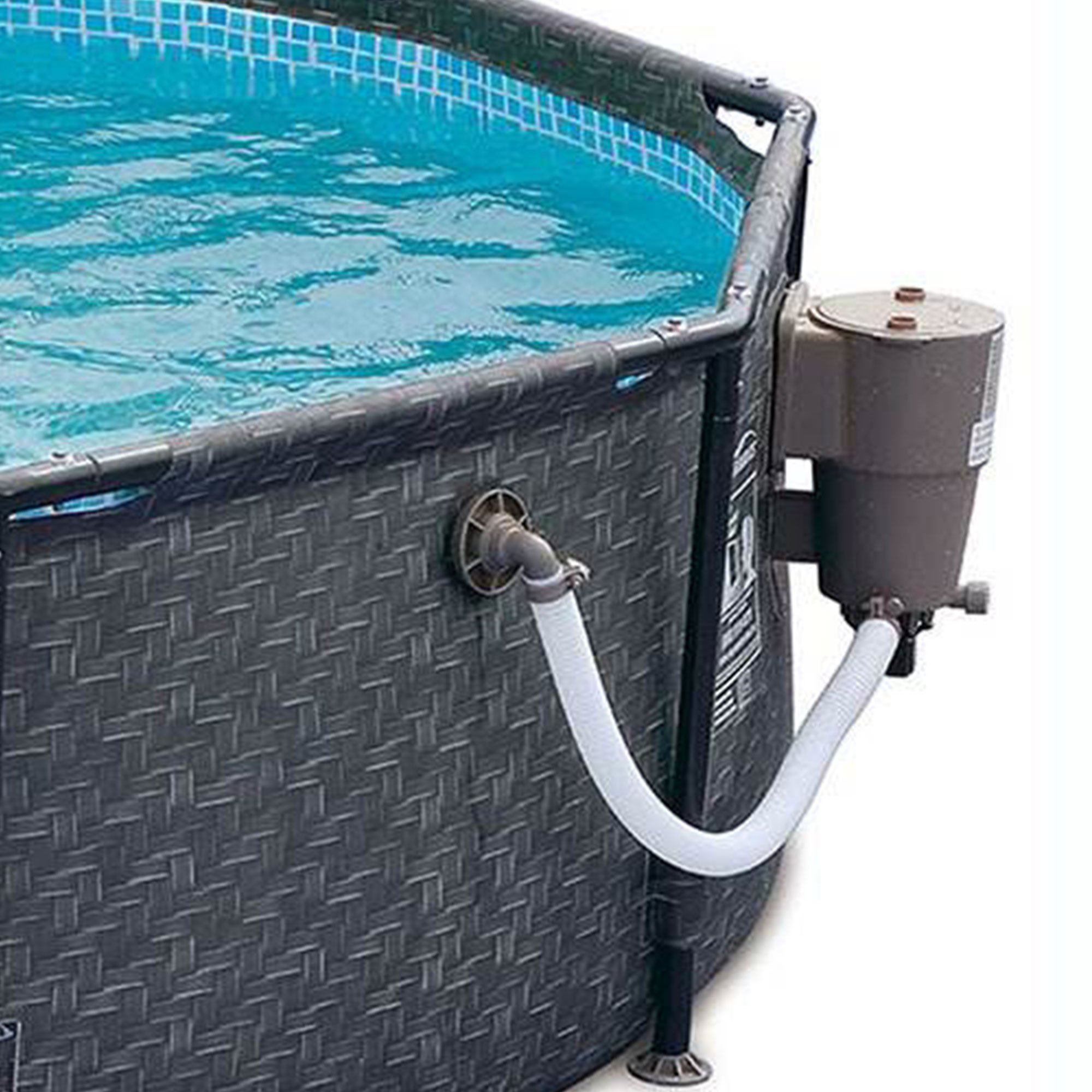 Summer Waves 10' x 30" Outdoor Round Frame Above Ground Swimming Pool with Pump