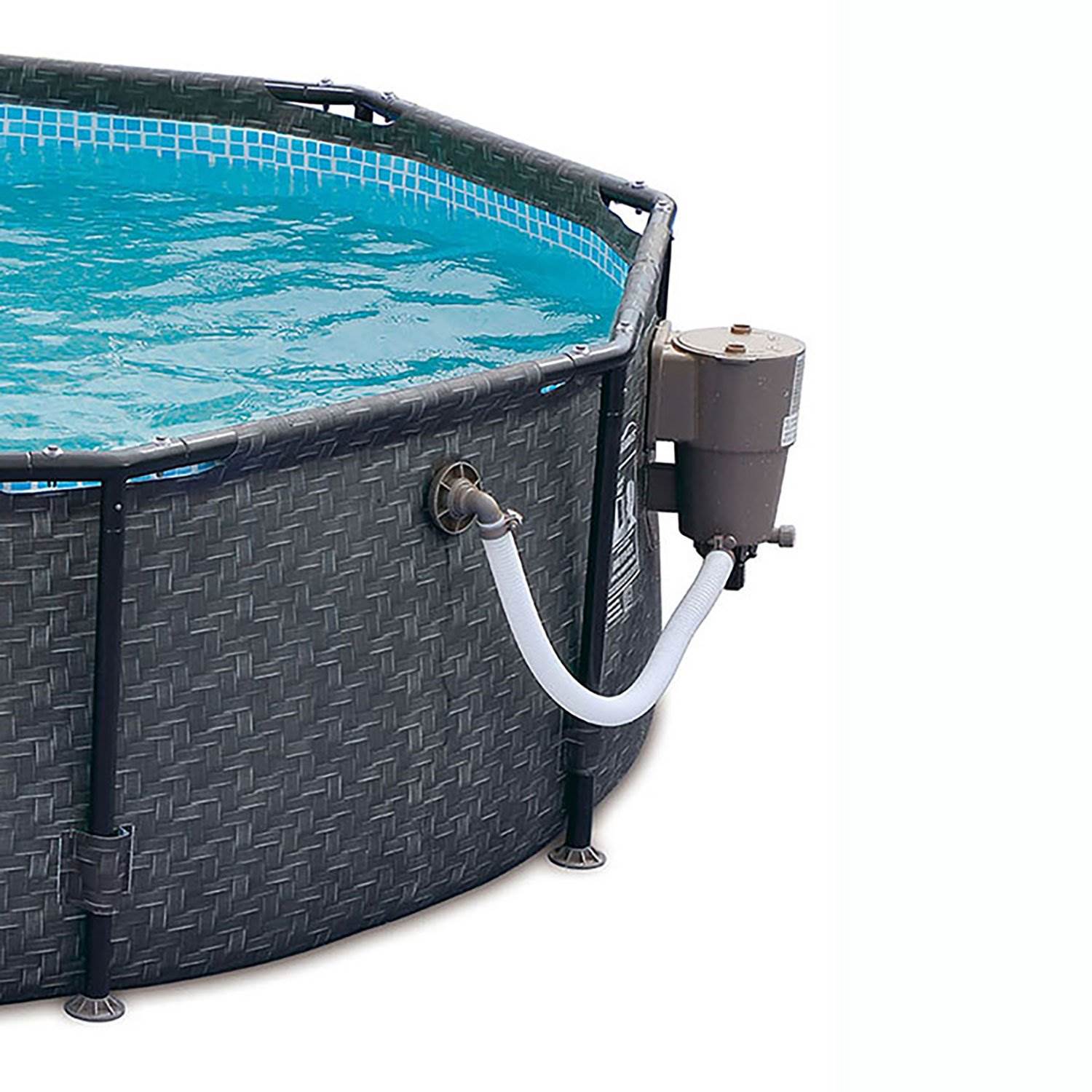 Summer Waves 10ft x 30in Outdoor Round Frame Above Ground Swimming Pool Set - VMInnovations