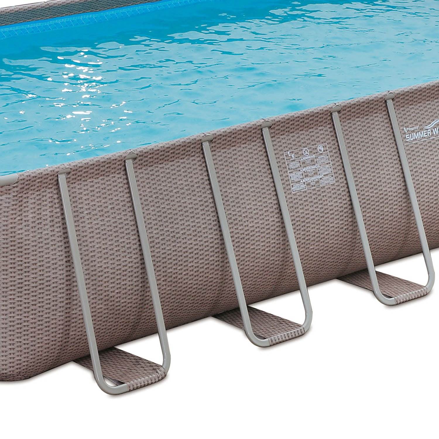 Summer Waves 24ft x 12ft x 52in Rectangle Above Ground Frame Swimming Pool Set - VMInnovations