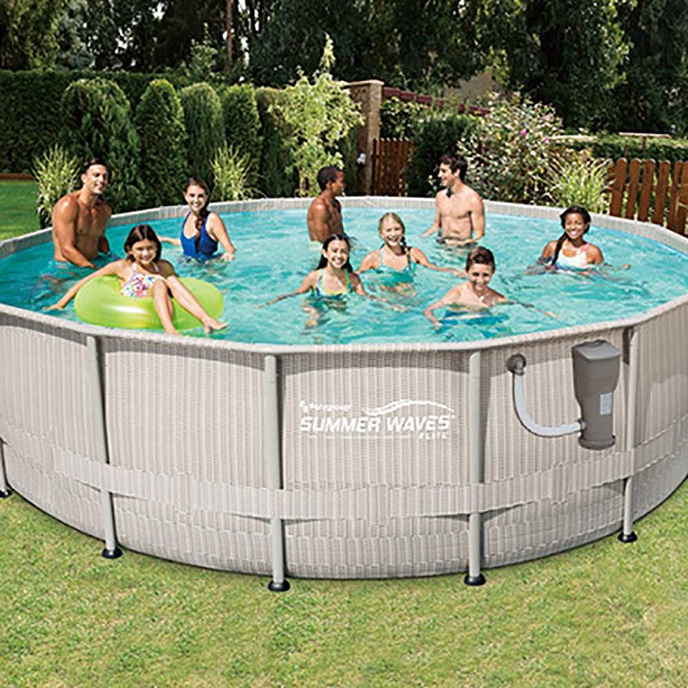 Summer Waves 16' x 48" Elite Frame Above Ground Pool Set with Ladder (Open Box)