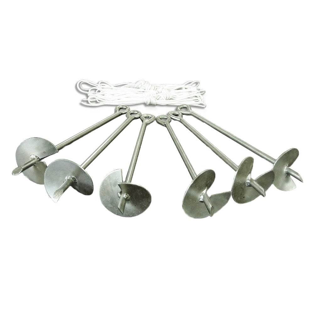Caravan Canopy Domain 10 x 20 Ft Carport Top and Sidewalls, White w/ Anchor Set