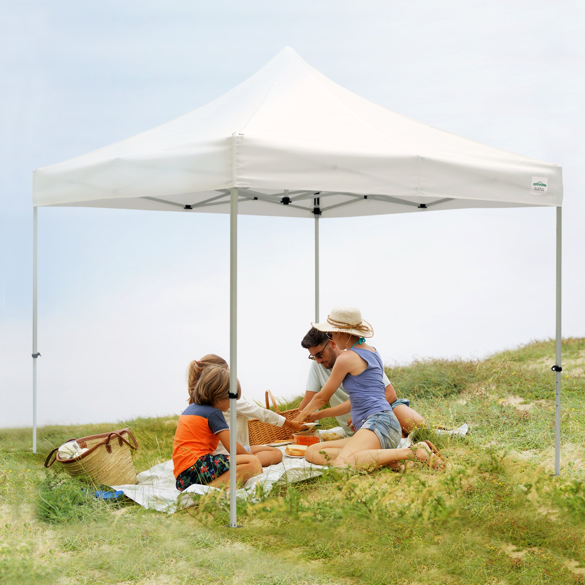Caravan Canopy M Series Pro 2 10 x 10 ft Straight Leg Pop-Up Canopy Tent, White - VMInnovations