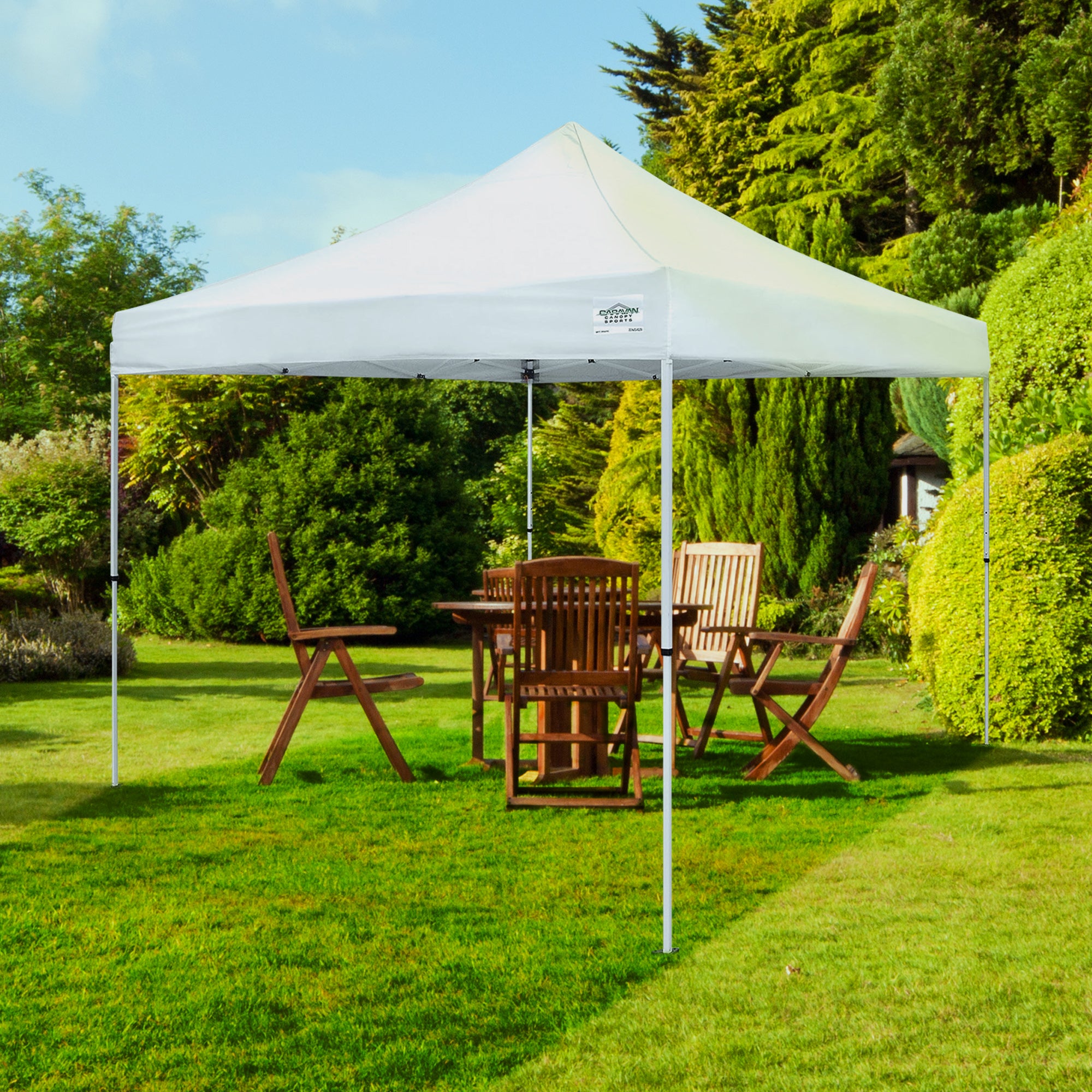 Caravan Canopy M Series Pro 2 10 x 10 ft Straight Leg Pop-Up Canopy Tent, White - VMInnovations