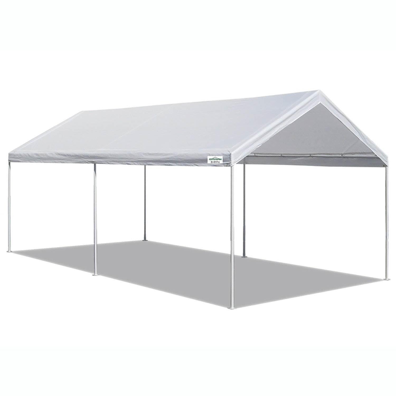 Caravan Canopy Domain 10 x 20 Ft Instant Canopy Tent, White & 6 Piece Anchor Set
