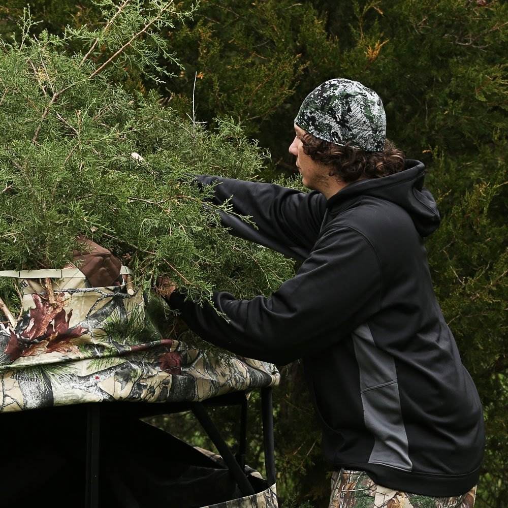 Barronett Blinds Ox 4 2-Person Pop-Up Ground Deer Hunting Blind, Backwoods Camo - VMInnovations