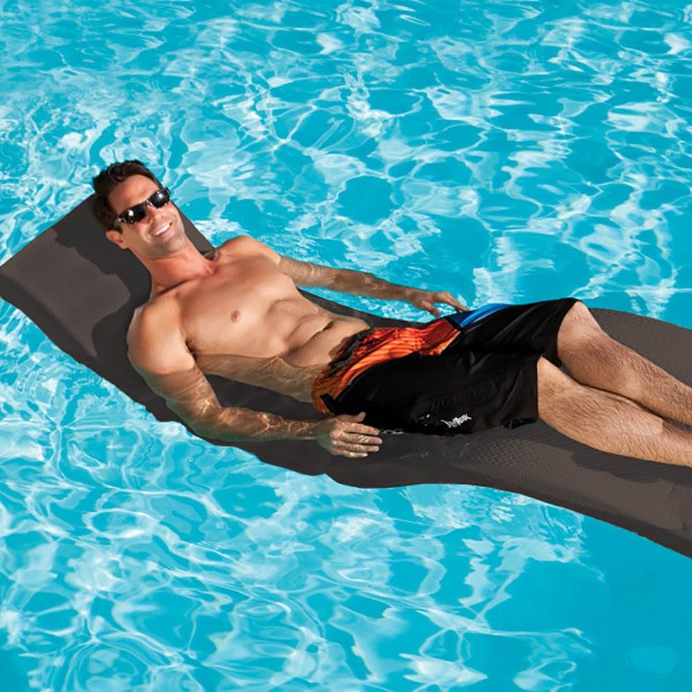 SwimWays Terra Sol Sonoma All Weather Swimming Pool Chaise Lounge Float, Brown - VMInnovations