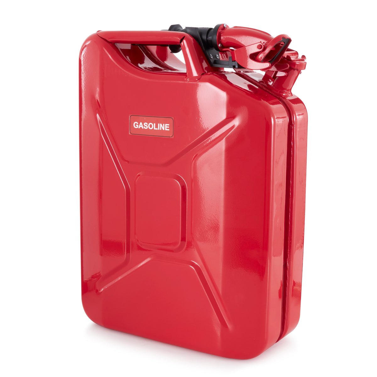 Wavian 3009 5.3 Gallon 20 Liter Authentic CARB Jerry Can with Spout, Red (4 Pack)