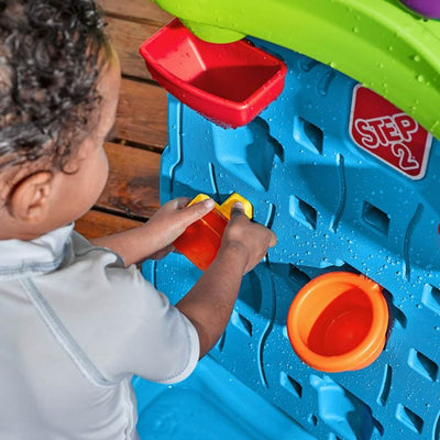 Step2 Kids Fun Plastic Outdoor Waterfall Discovery Double-Sided Wall Playset