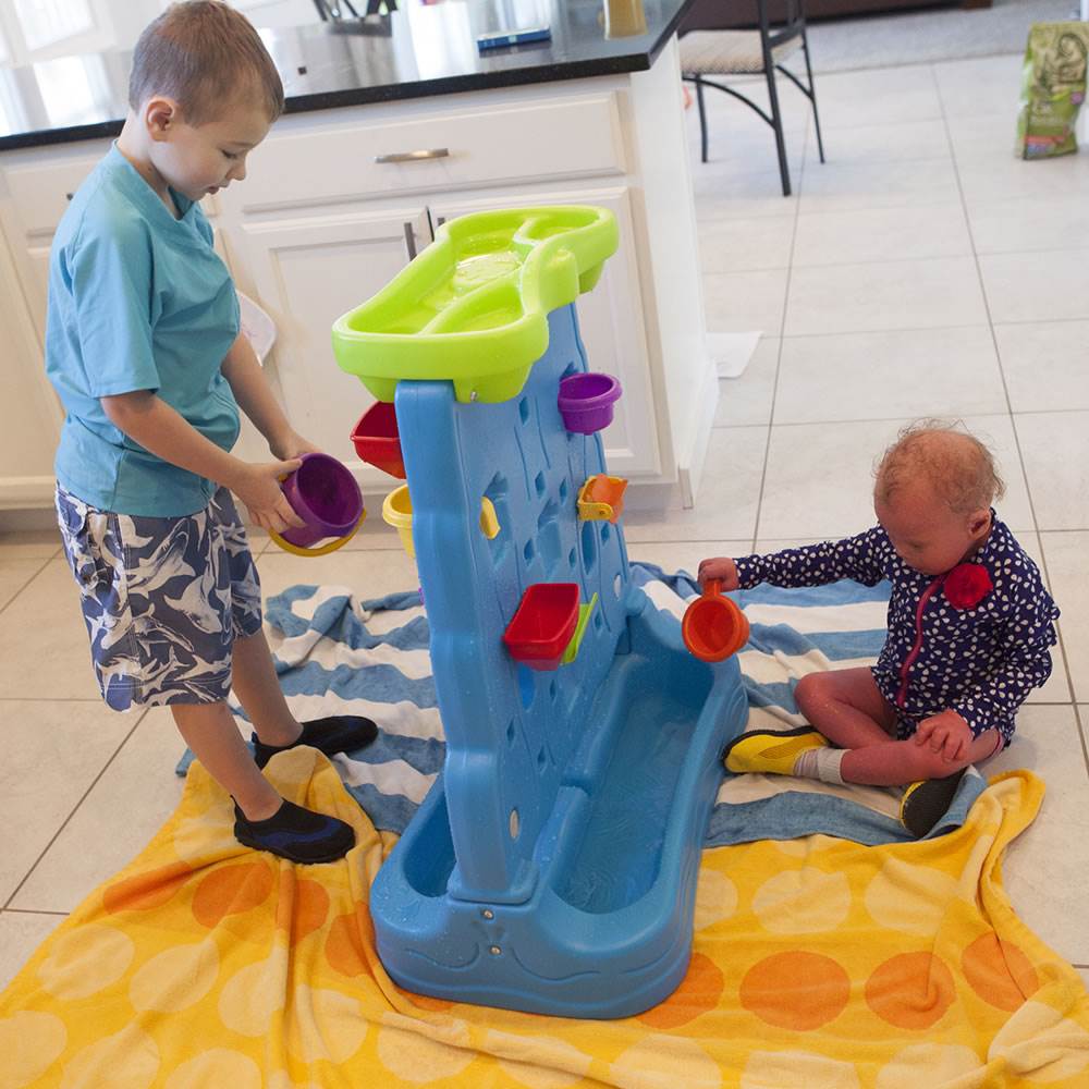 Step2 Kids Fun Plastic Waterfall Discovery Double-Sided Wall Playset (Open Box) - VMInnovations