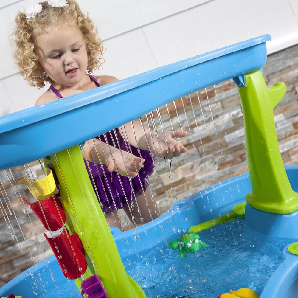 Step2 Kids Play Outdoor Plastic Rain Showers Splash Pond Water Table Playset