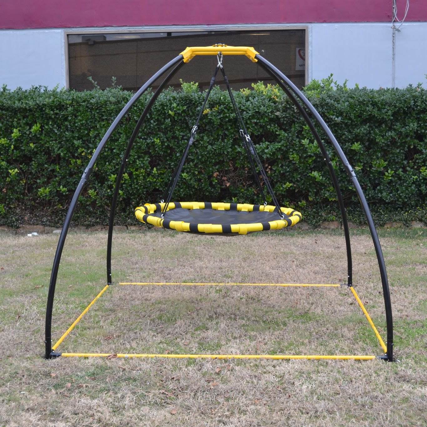 Jumpking Backyard 360 Degree Adjustable Height UFO Swing Set, Yellow (Open Box)