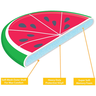 COMFY FLOATS Mesh Self-Expanding Memory Foam Roll Up Float Lounger, Watermelon