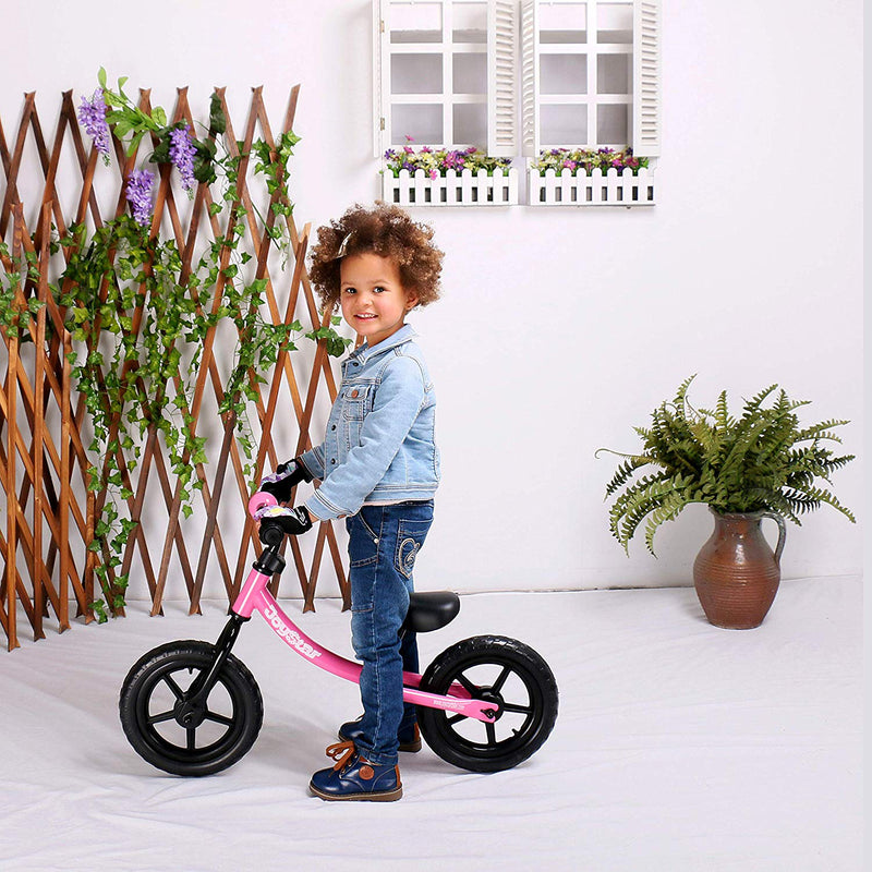 Joystar Marcher 12" Kids Toddler Training Balance Bike Bicycle, Pink (Open Box)