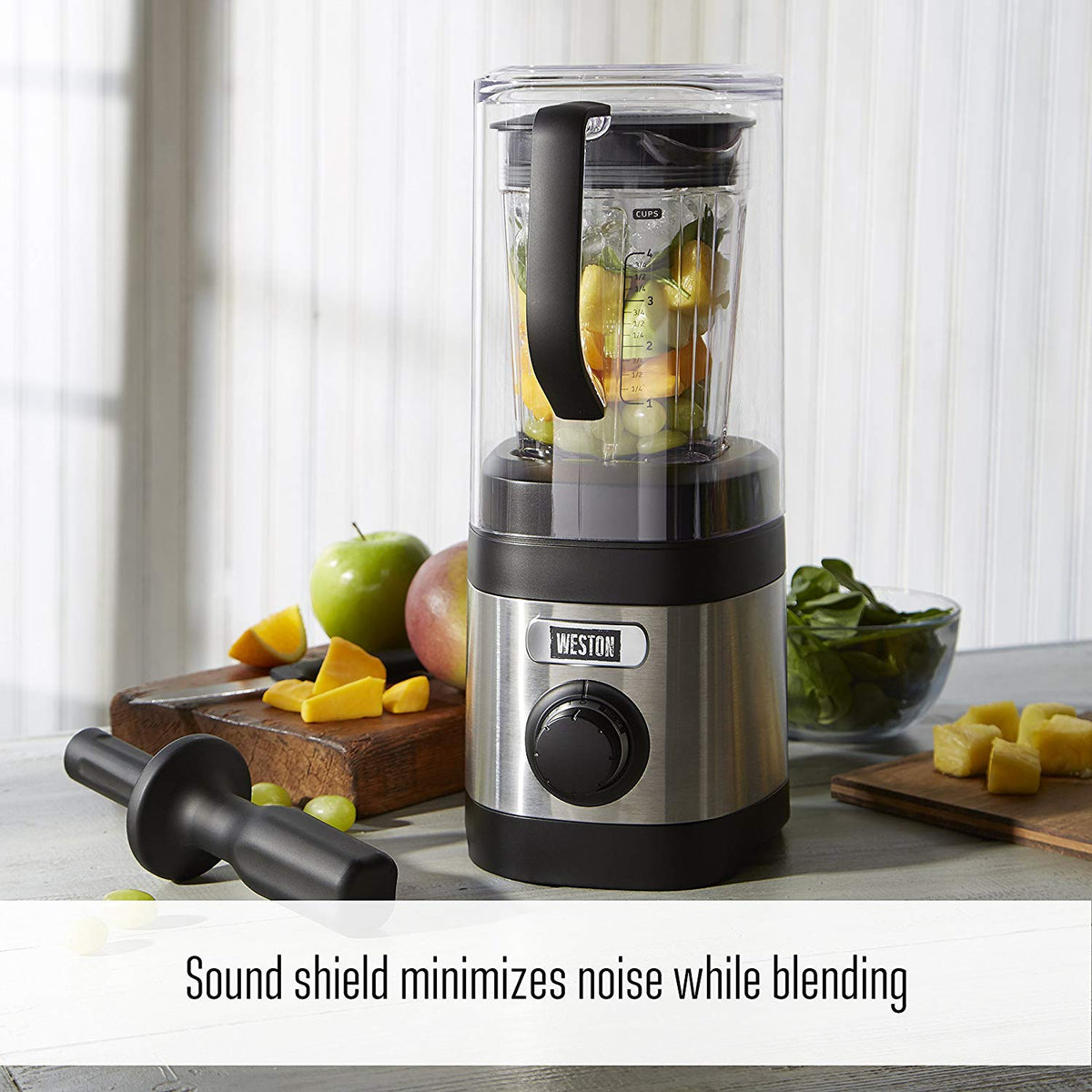 Weston 58917 32 Oz Dishwasher Safe Kitchen Blender & 175 Baby Food Recipe Book