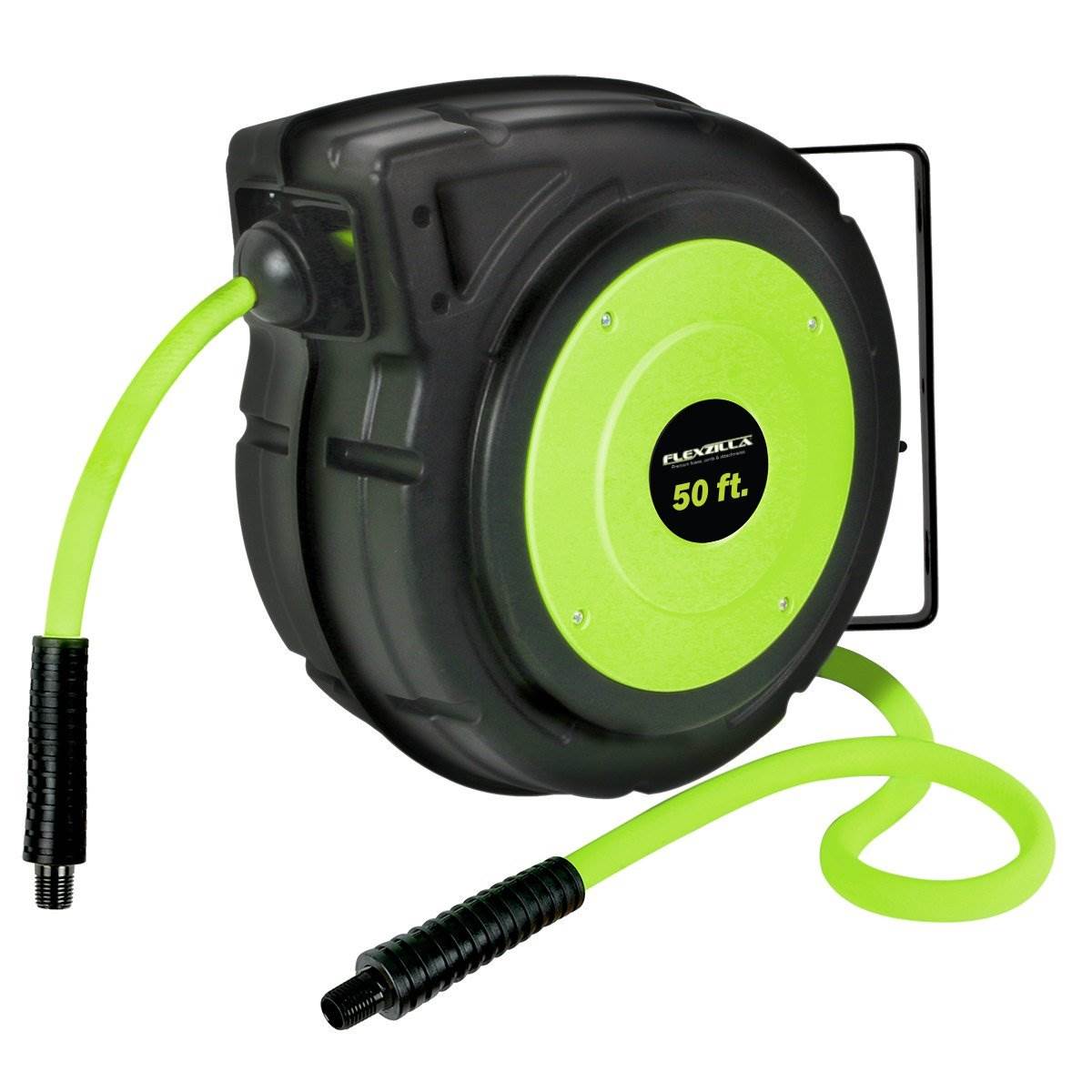 Flexzilla Heavy Duty Automatic Air Hose Reel with 3/8" x 50' Hose (Open Box)