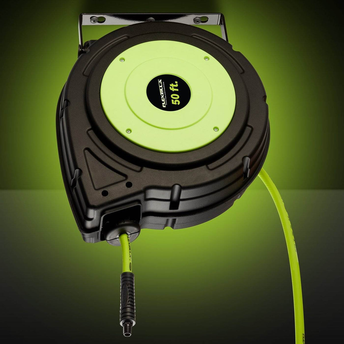 Flexzilla Heavy Duty Automatic Air Hose Reel with 3/8" x 50' Hose (Open Box)