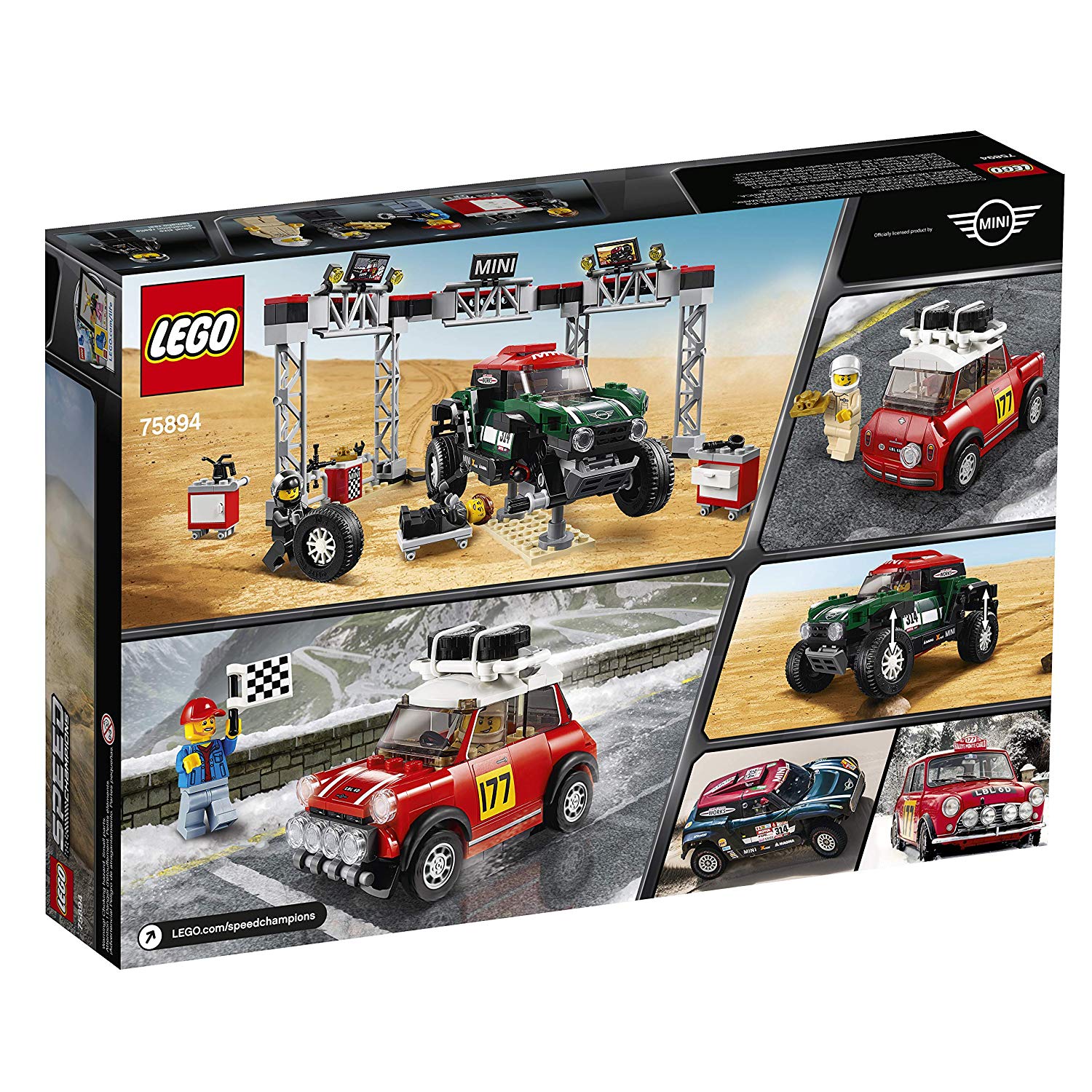 LEGO 6251797 Speed Champions 1967 Mini Cooper and 2018 John Cooper Works Buggy