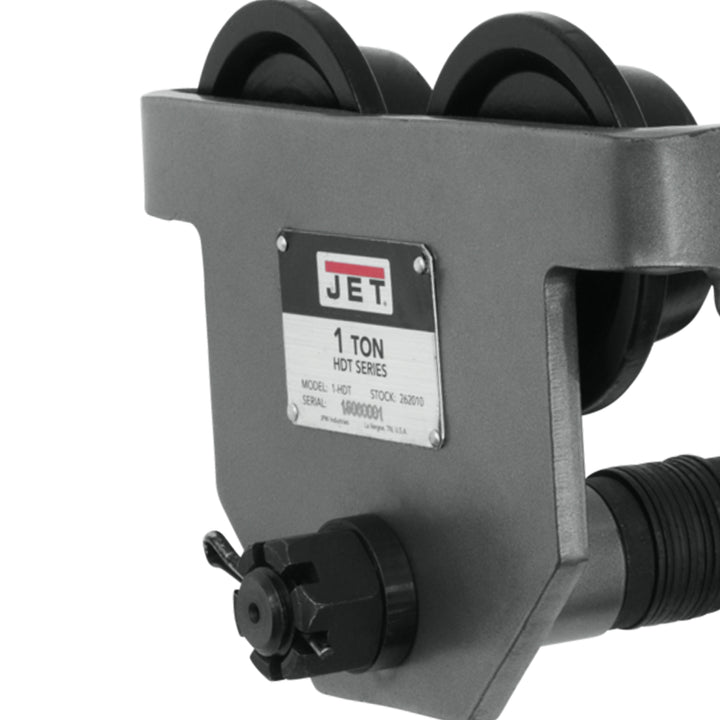 JET 1-HDT 1 Ton Steel Frame Manual Trolley with Bumper Guards and Spacer Washers - VMInnovations