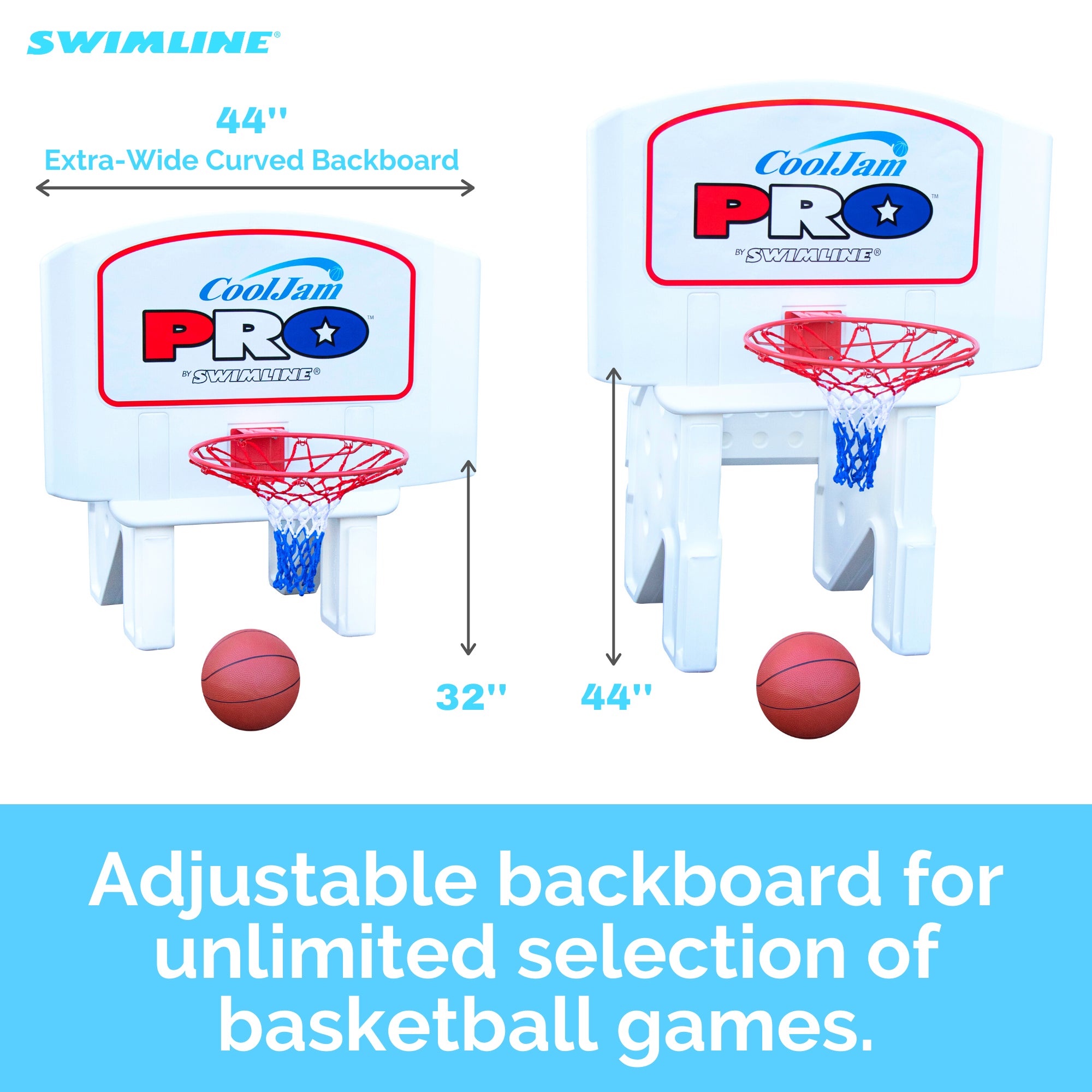 Swimline Super Wide Cool Jam Pro Inground Pool Basketball Hoop 9195 (For Parts)