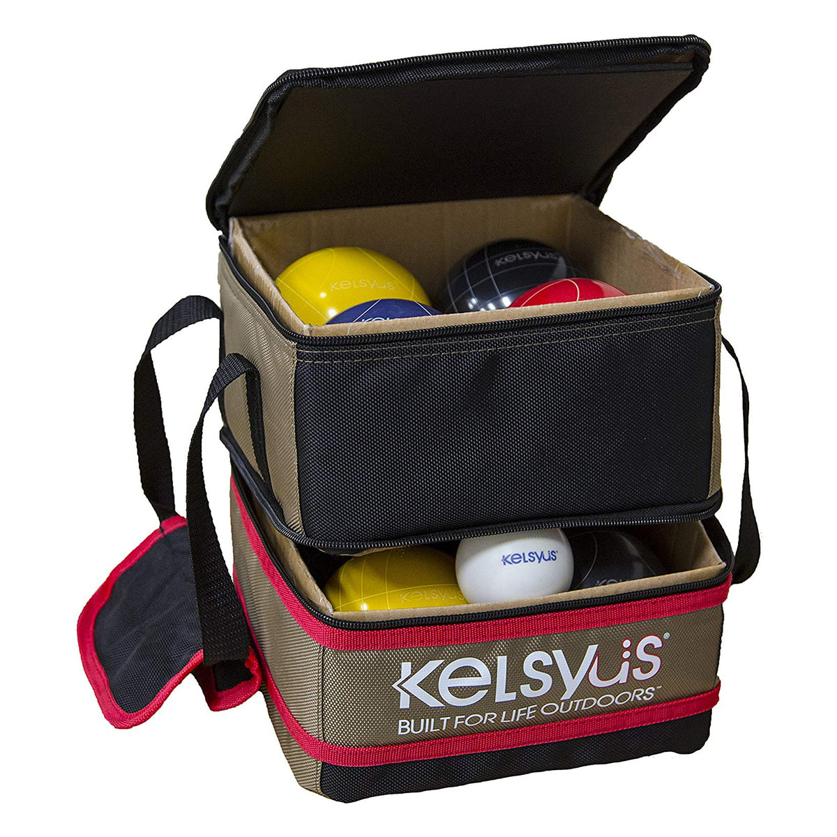 SwimWays Kelsyus Premium 100mm Outdoor Play Bocce Ball Game Set Kit (Open Box)