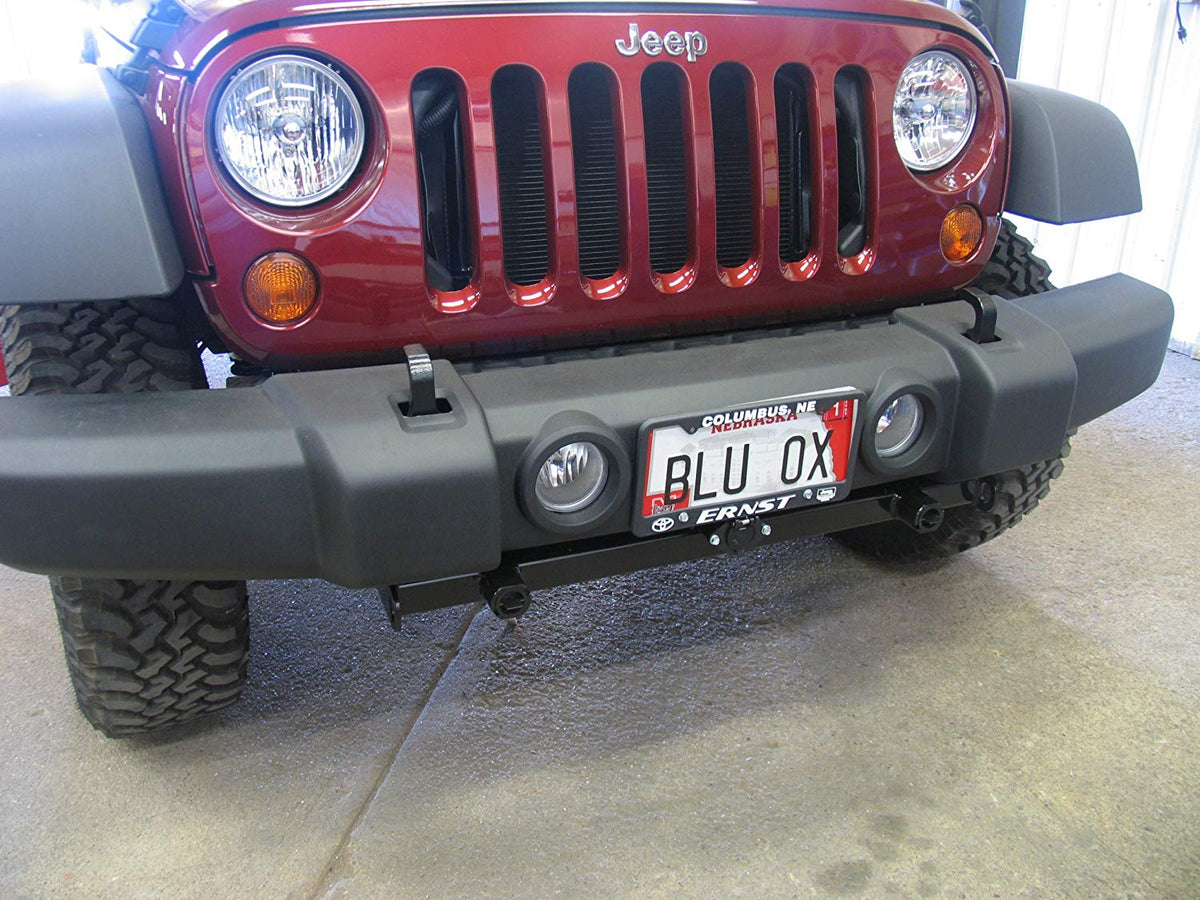 Blue Ox Base Plate Tow Kit w/Removable Arms for Jeep Wrangler, Black (Open Box)