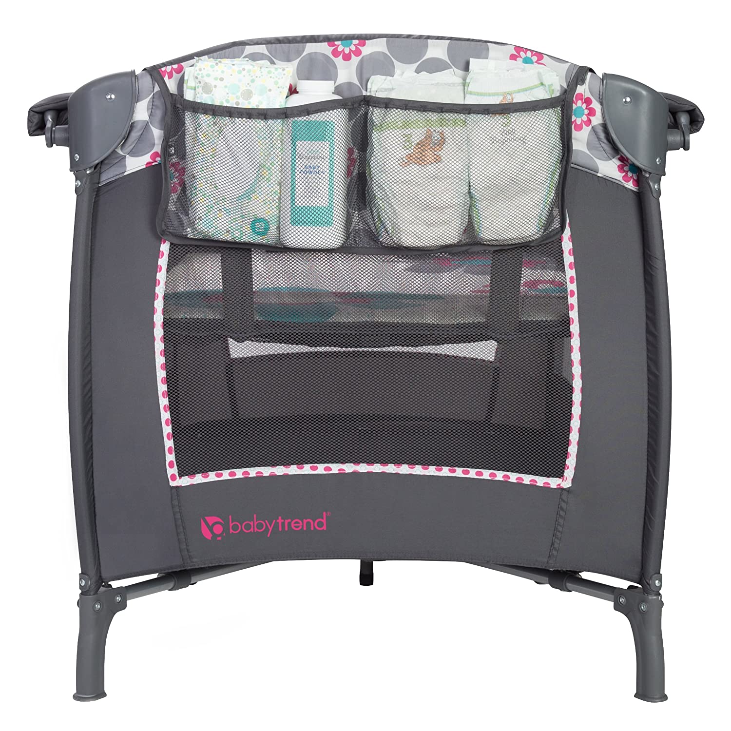 Baby Trend Lil Snooze Deluxe 2 Nursery Center with Changing Table, Daisy Dots - VMInnovations
