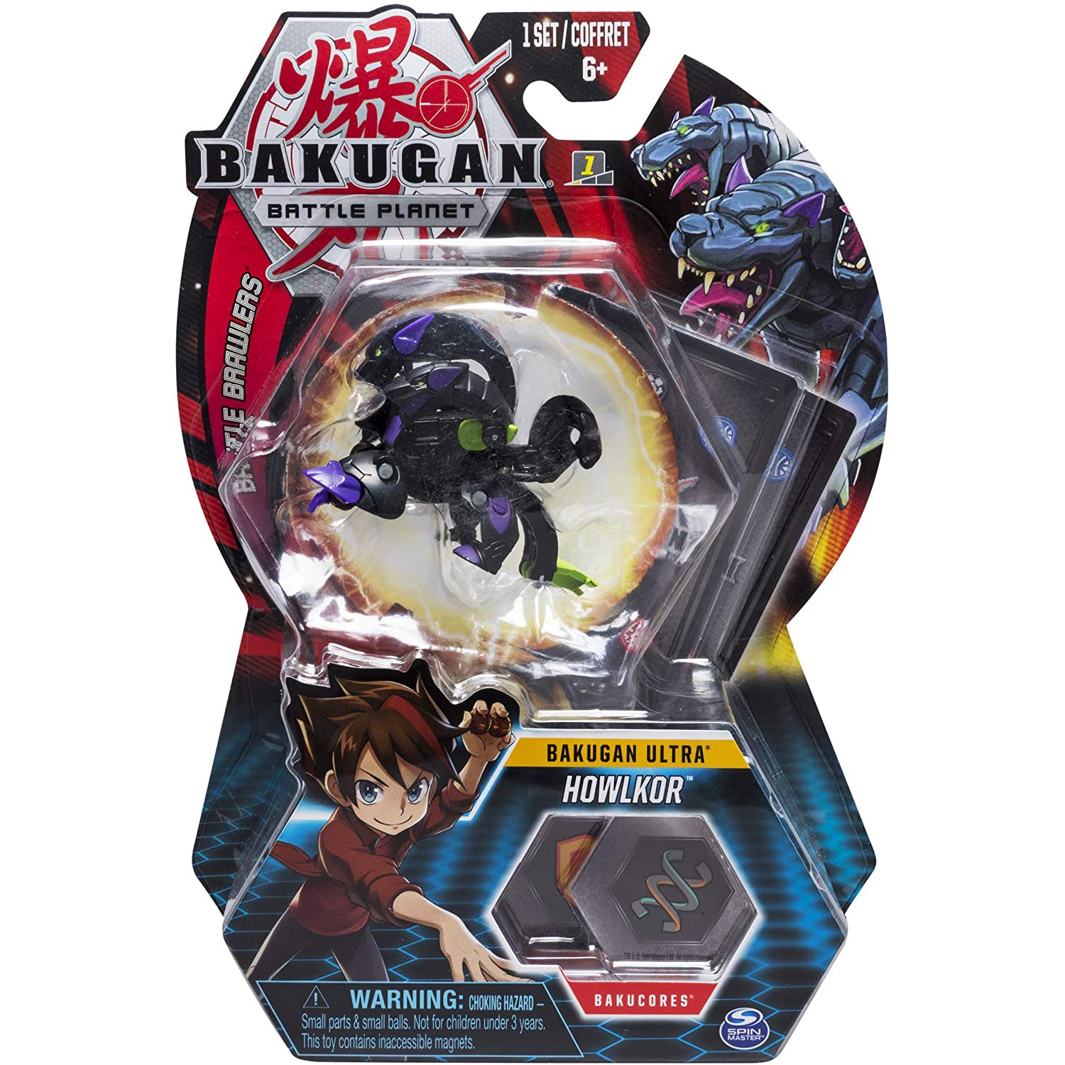 Bakugan 3-Inch Tall Collectible Transforming Howlkor Creature for Ages 6 & Up