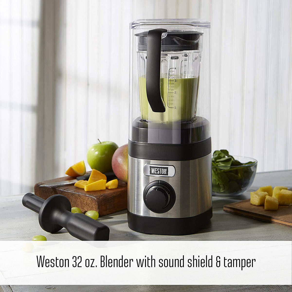 Weston 58917 32 Oz Dishwasher Safe Kitchen Blender & 175 Baby Food Recipe Book