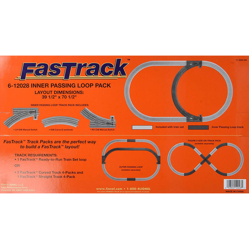 Lionel FasTrack Electric Model Train O Gauge Inner Passing Loop Add-On(Open Box)