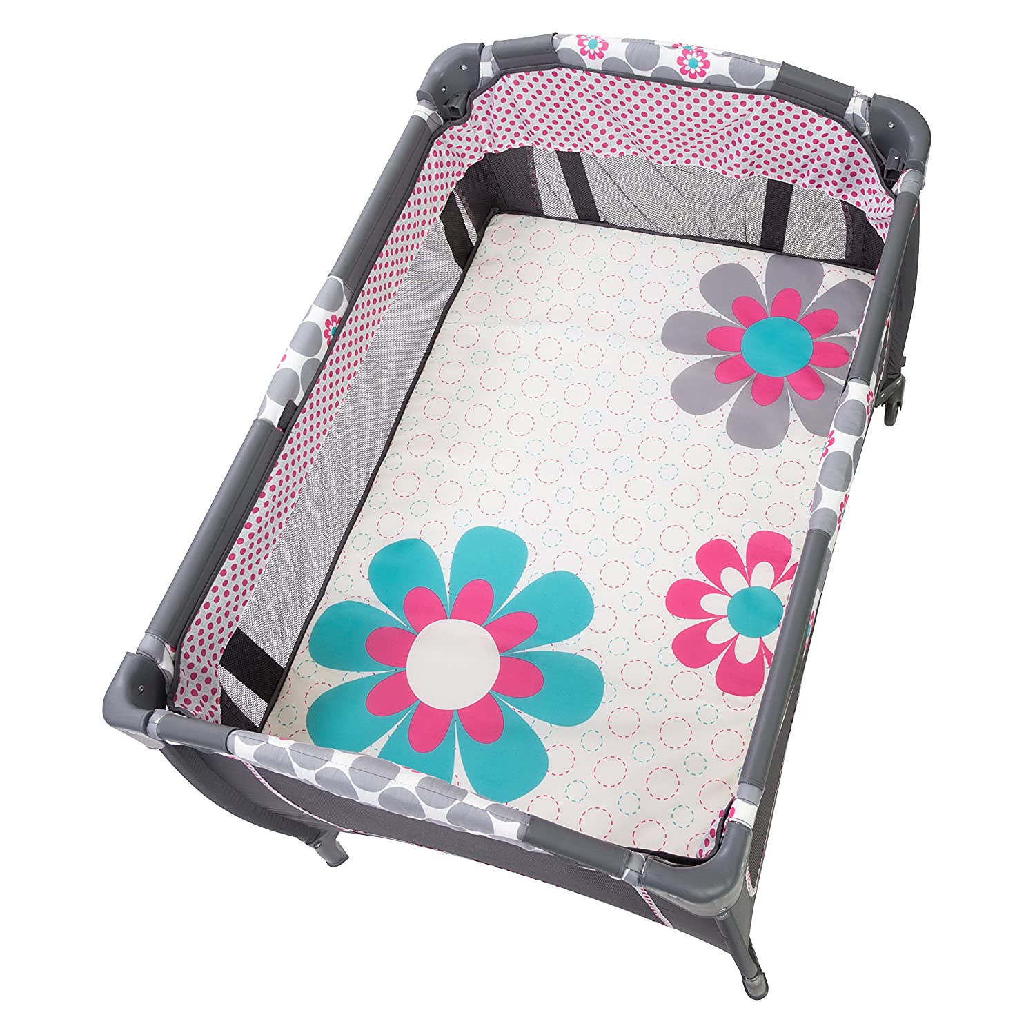Baby Trend Lil Snooze Deluxe 2 Nursery Center with Changing Table, Daisy Dots - VMInnovations