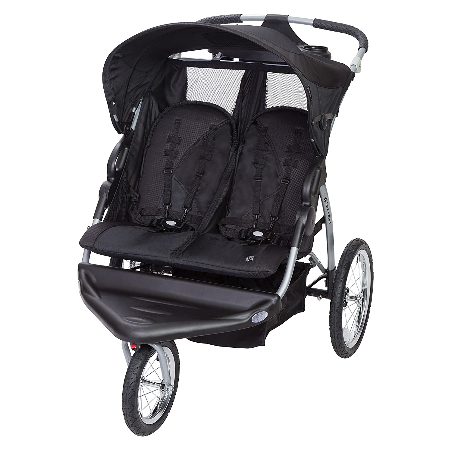 Baby Trend Expedition EX Swivel Travel Jogging Double Baby Stroller, Griffin - VMInnovations