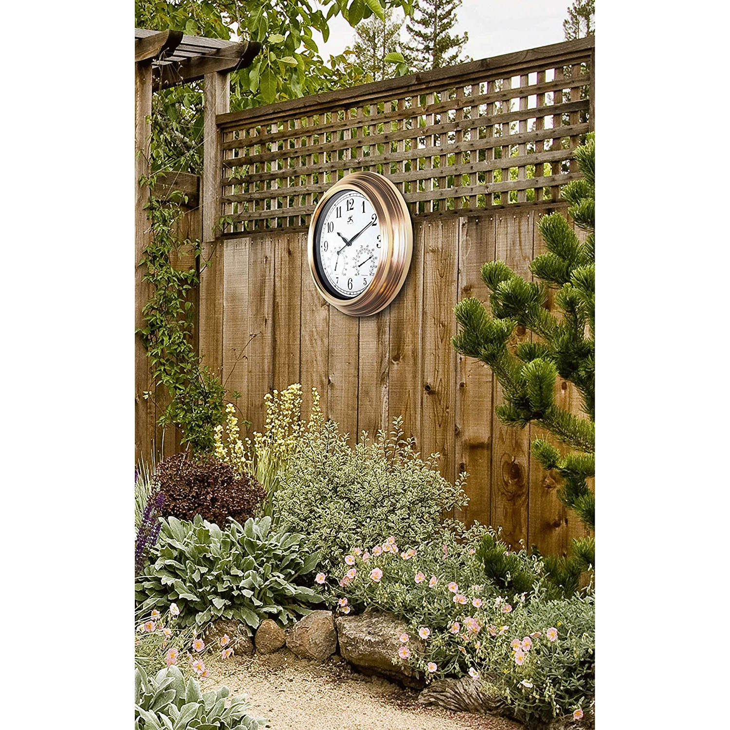 Infinity Instruments Churchill Round Indoor/Outdoor 18.5 Inch Wall Clock, (Used) - VMInnovations