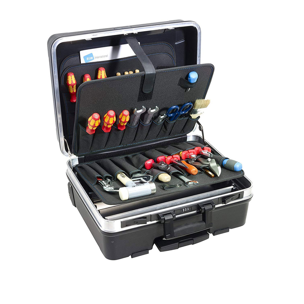 B&W International GO Wheeled Rolling Tool Case Box with Pocket Boards (Open Box)
